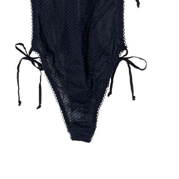 We Are HAH x REVOLVE High Tied Bodysuit in Noir Mesh NWT S - Picture 9 of 11